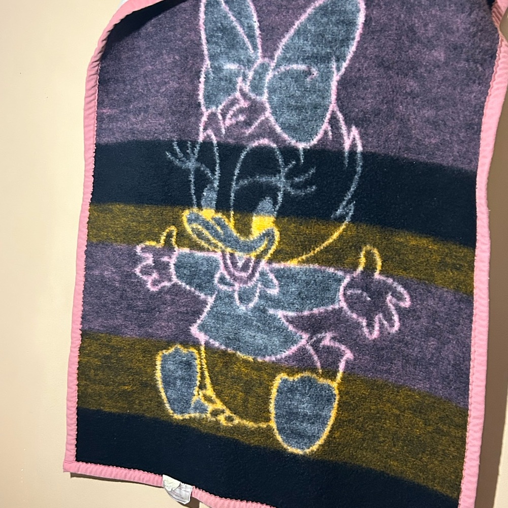 Vtg 1984 Disney Baby Daisy Duck Biederlack Blanket 38”x27” Made in USA - Picture 7 of 9